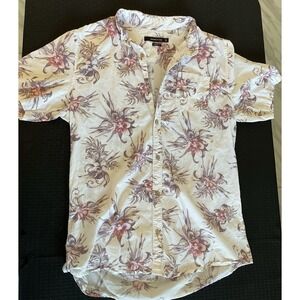 19 Ninety:One Men's Tailored Fit Hawaiian Print Short Sleeve Shirt Size X-Large